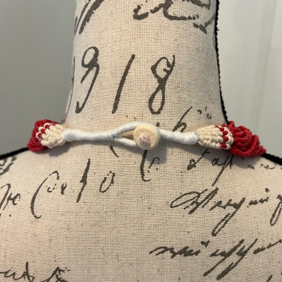 Vintage Multi strand Native American Red Coral Seed Bead Woven Torsade Necklace. - Picture 13 of 14
